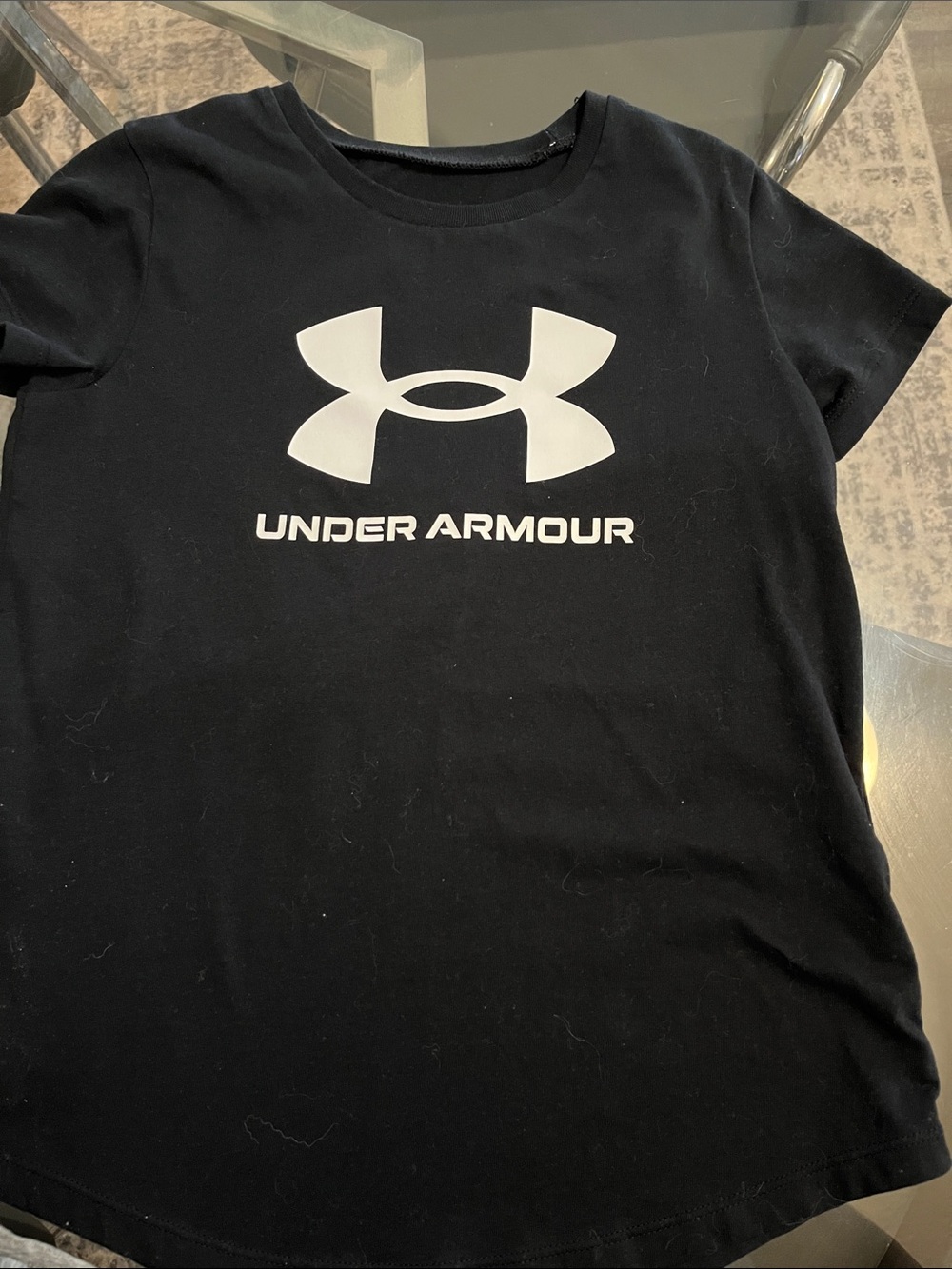 Under Armour Black Tee with White Logo
